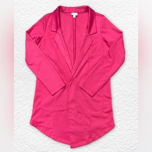 LuLaRoe Gwen Women’s Longline Blazer Barbiecore XS pink